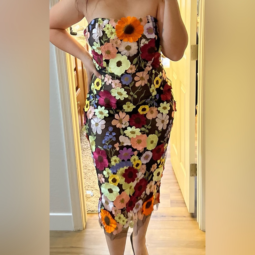 Floral Strapless Dress